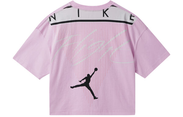 Футболка (WMNS) Air Jordan Essential Casual Sports Round Neck Short Sleeve Pink T-Shirt, розовый — фото 2