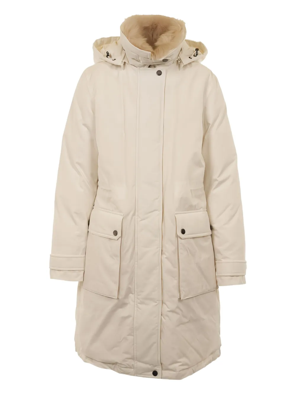 

Парка с капюшоном и карманами WOOLRICH, белый