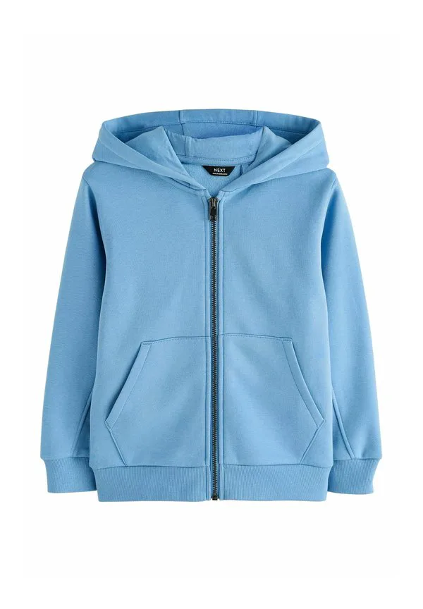 Толстовка с капюшоном, стандартного кроя, на молнии. Next, Light Blue