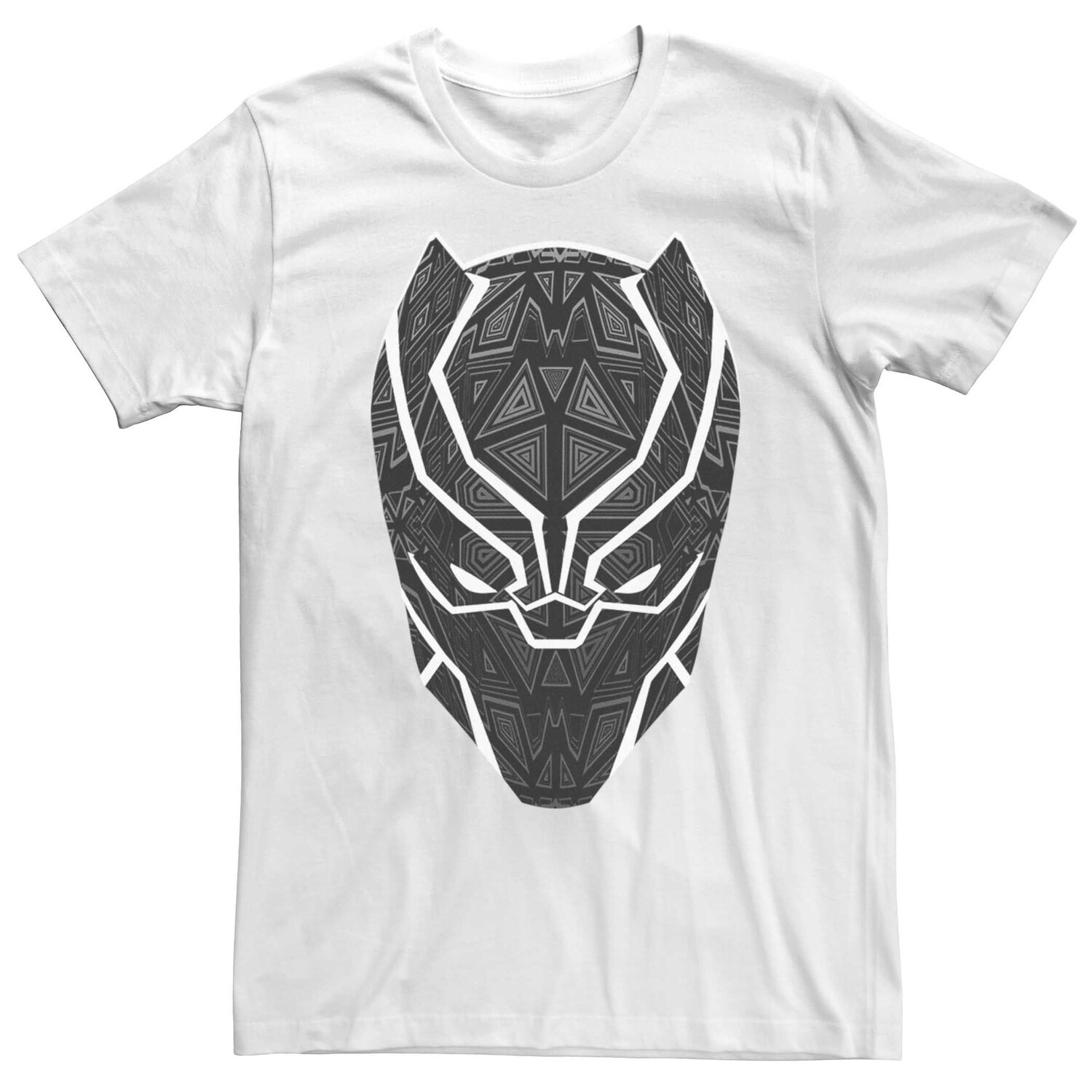 

Мужская футболка с геометрическим рисунком и маской Marvel Black Panther Licensed Character