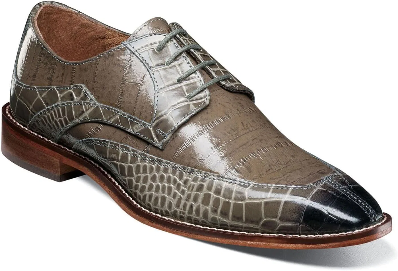 Мужские оксфорды Stacy Adams Trubiano Moc Toe, Gray — фото 2