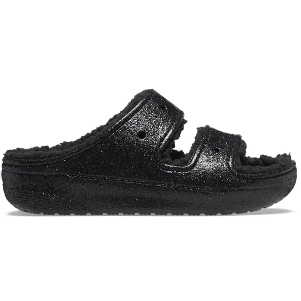 

Кроссовки-слипоны Crocs Classic Cozzzy Glitter II 208979-001 мужские 9 черные с подкладкой POW60