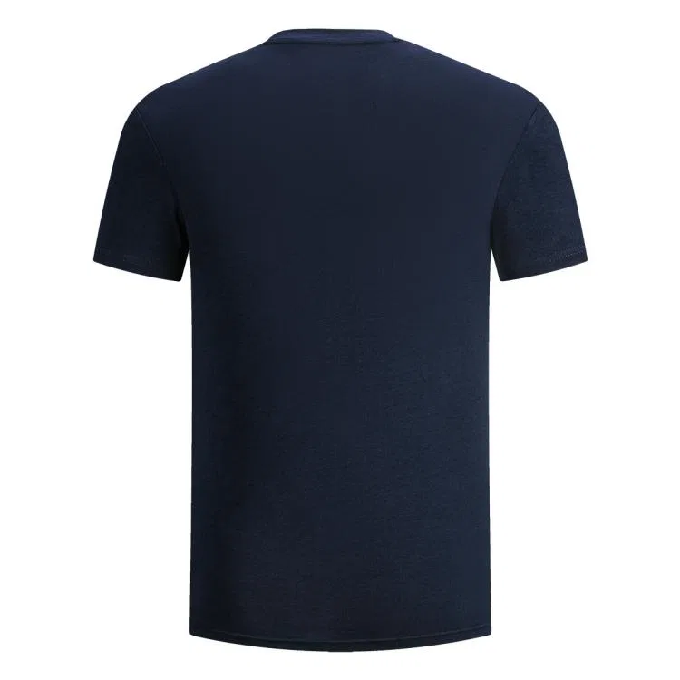 Футболка унисекс темно-синяя с круглым вырезом, прямой крой EMPORIO ARMANI, Dark Blue — фото 4