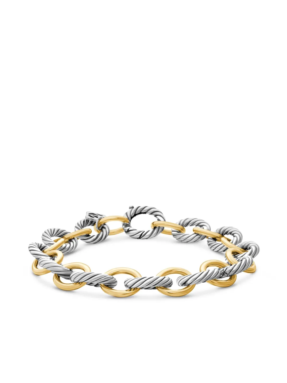 

Браслет Oval Link Chain из желтого золота и серебра (10 мм) David Yurman, золотой