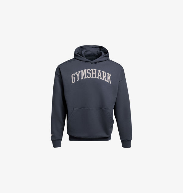 

Толстовка из хлопкового джерси с фирменным принтом Collegiate Gymshark, синий