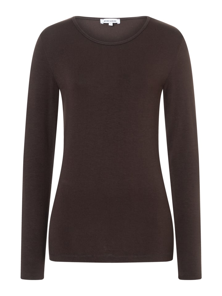 

классическая рубашка с длинными рукавами в цвете эспрессо-коричневого цвета More & More