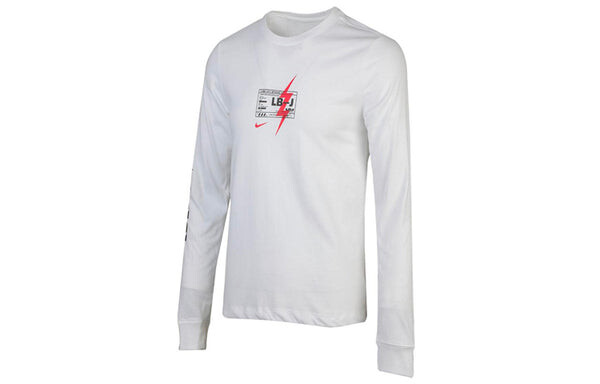 Футболка Nike DRI-FIT LEBRON LeBron James Basketball Long Sleeves White, белый — фото 3