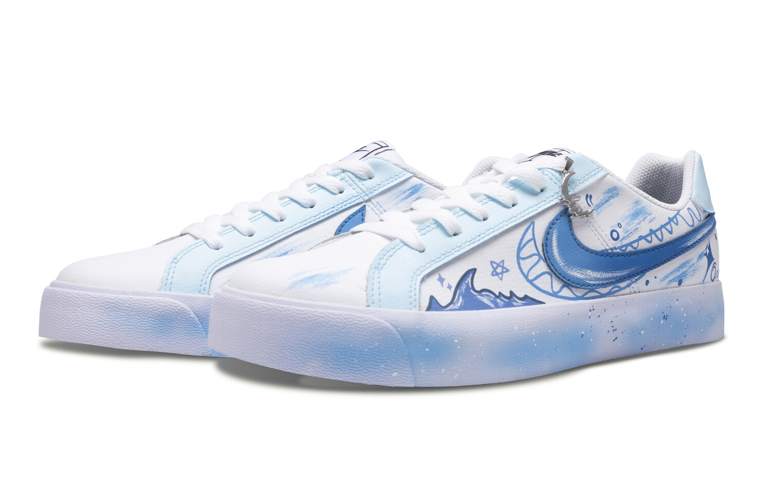 

Кроссовки Nike Court Royale Skateboarding Shoes Unisex Low-top White, голубой, Синий, Кроссовки Nike Court Royale Skateboarding Shoes Unisex Low-top White, голубой
