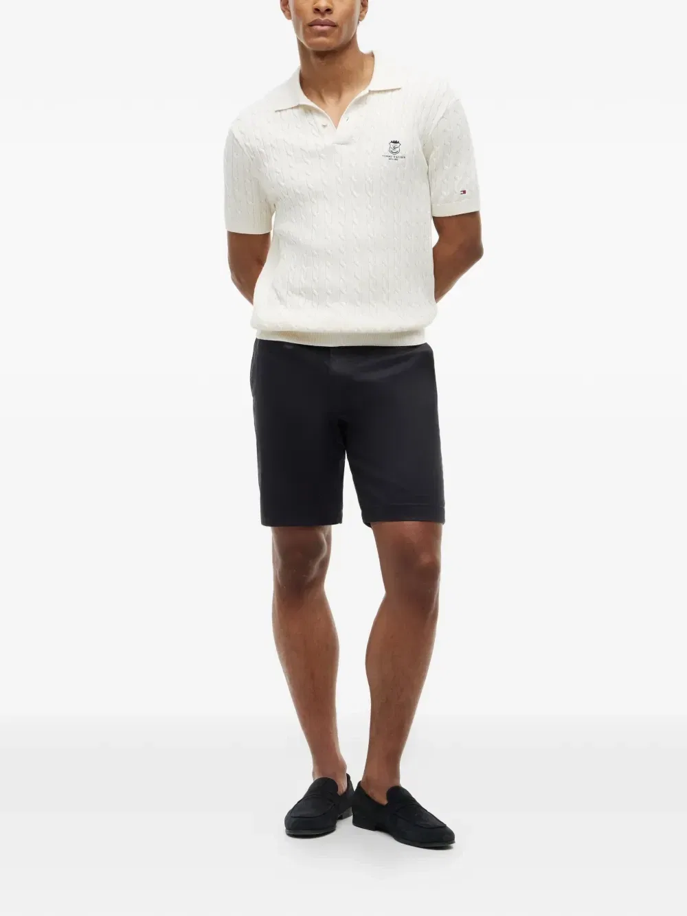 Шорты чиносы Denton Print из хлопковой ткани, облегающего кроя Tommy Hilfiger, синий — фото 2