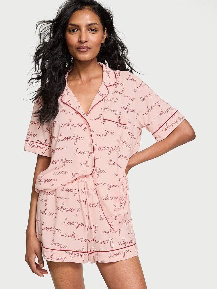 

Мягкий короткий пижамный комплект из модала Victoria'S Secret, розовый