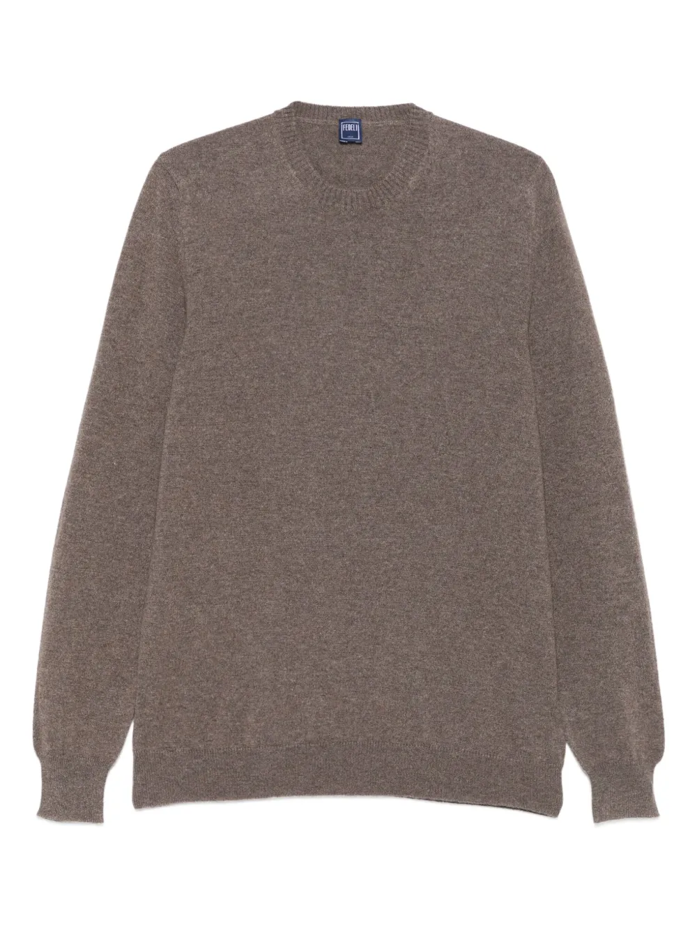 

Кашемировый свитер с круглым вырезом Fedeli, коричневый
