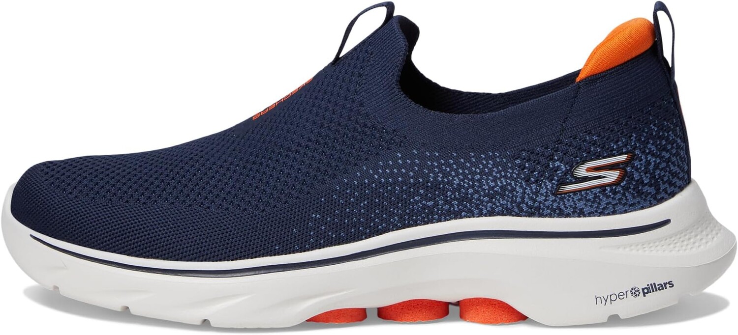 Кроссовки SKECHERS Performance Go Walk 7, цвет Navy/Orange — фото 4