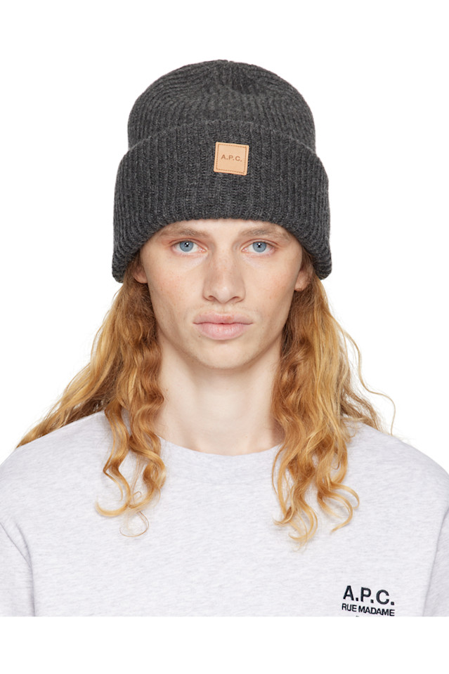 

Мишель вязаная шапка A.P.C., цвет heathered anthracite