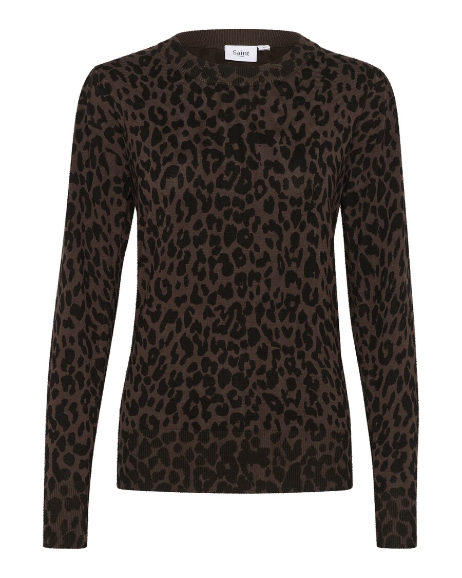 

Тонкий вязаный свитер SAINT TROPEZ Sweater Zhila, темно-коричневый