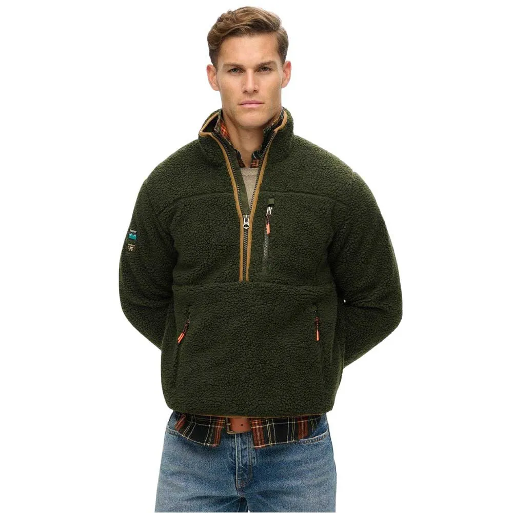 

Толстовка Superdry Outdoor half zip, зеленый