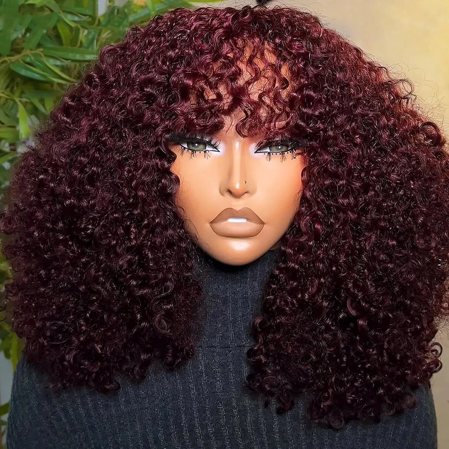 Парик Afro Kinky Curly с челкой STYLE ICON 200 плотности Style Icon, 99J