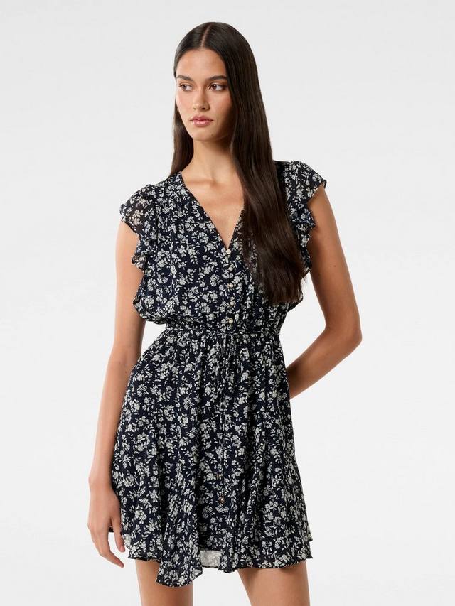 

Платье Maxine мини с оборками на рукавах Forever New, Navy