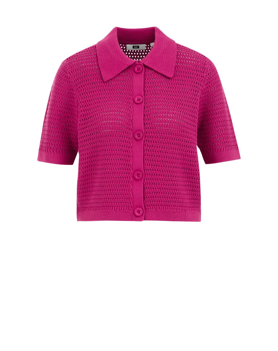 

Вязаный кардиган WE Fashion, цвет Dark pink