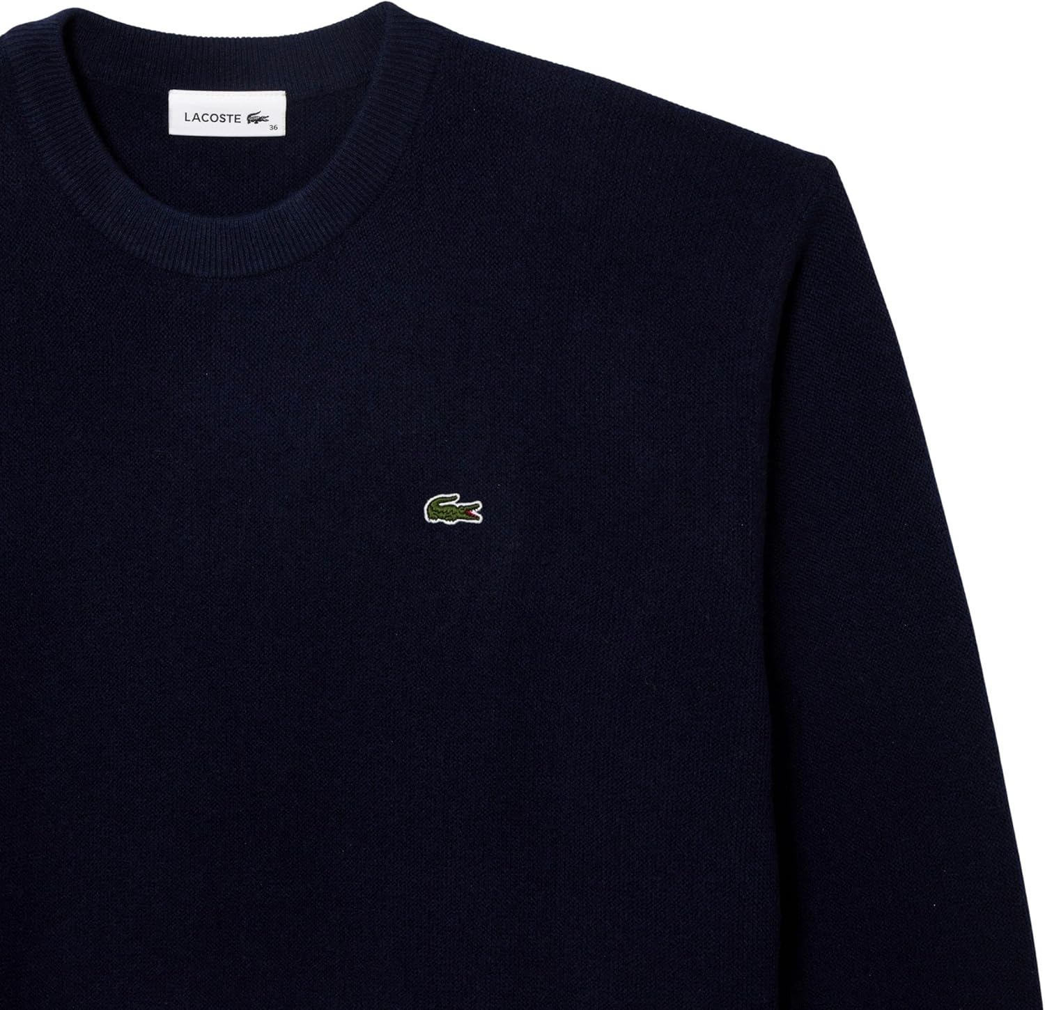 Свитер Lacoste женский из шерсти с узором, Navy Blue — фото 2