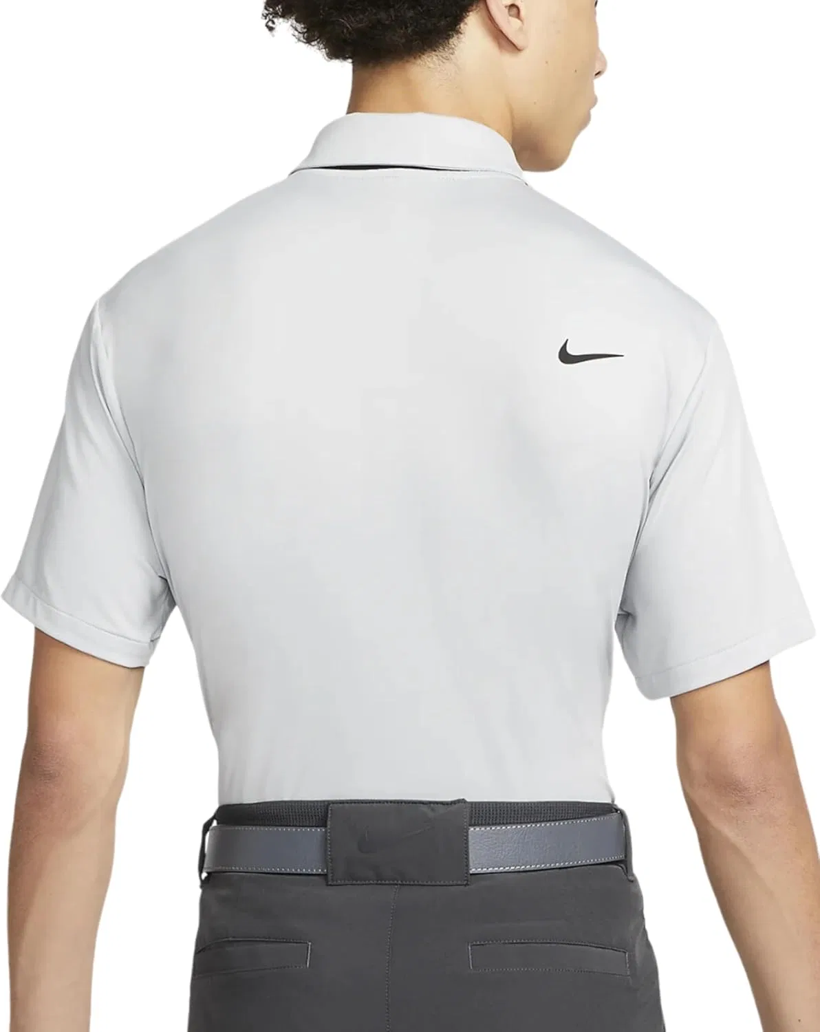 Футболка-поло Nike Men's Dri-fit Victory (X-Large, Light Smoke Grey/Black) — фото 2