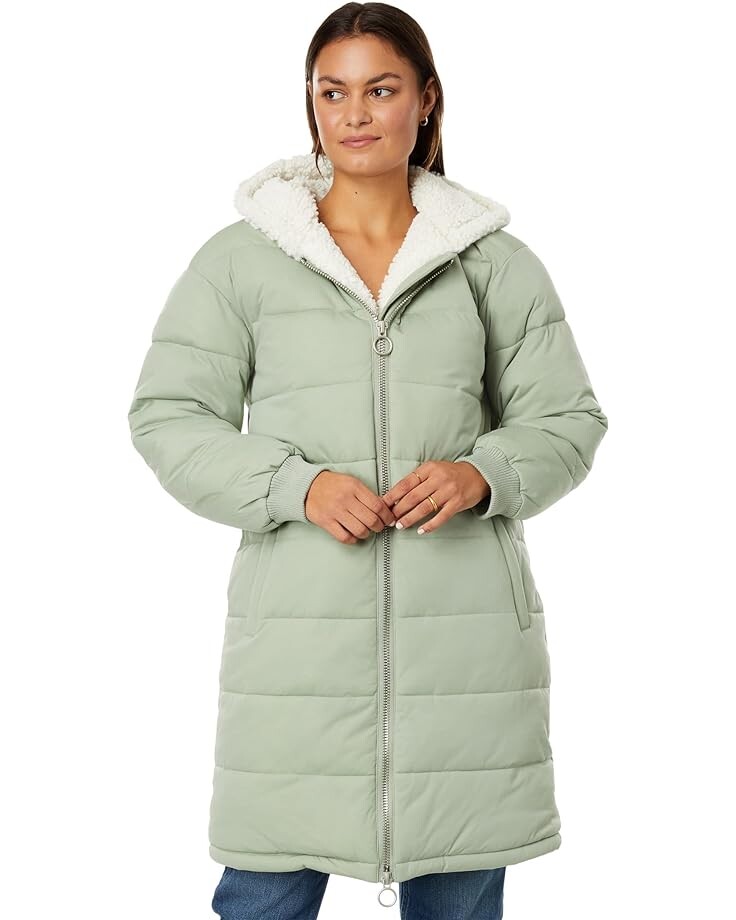

Пальто Avec Les Filles Sherpa Lined Maxi Puffer, цвет Aventurine