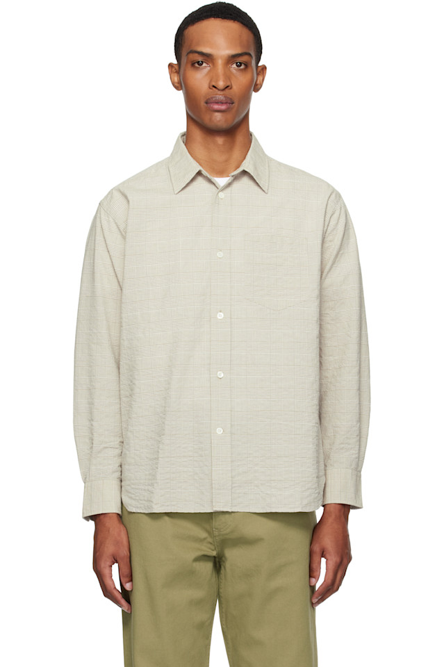 

Рубашка в клетку оверсайз Norse Projects, коричневый