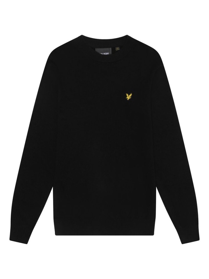 

Пуловер Lyle & Scott Strickpullover, цвет Schwarz meliert