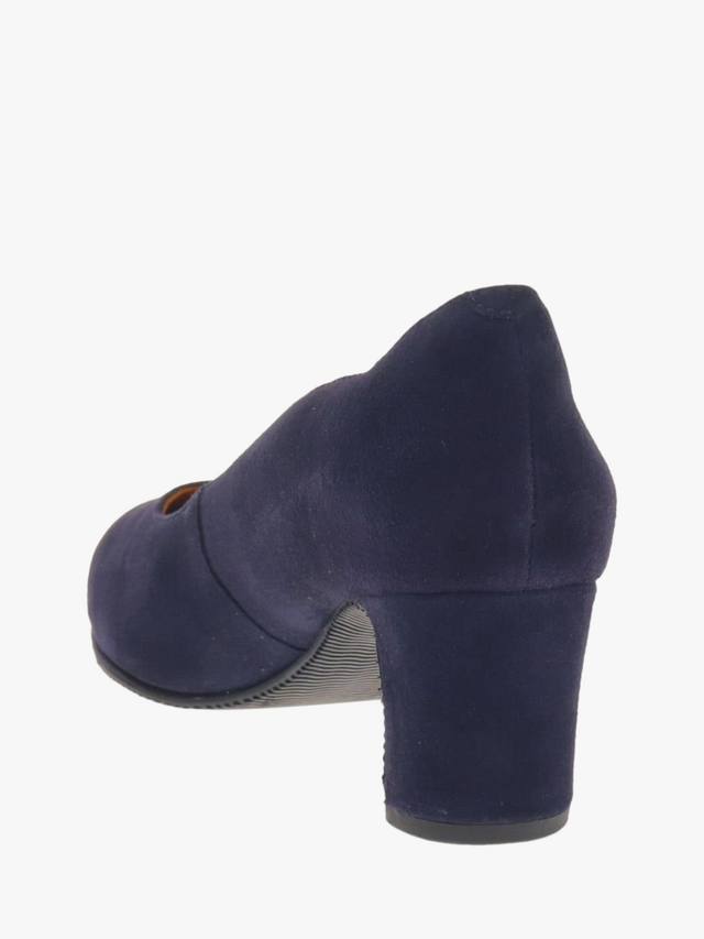 Туфли Zoey на каблуке из кожи для широкой стопы Jones Bootmaker, Navy — фото 4
