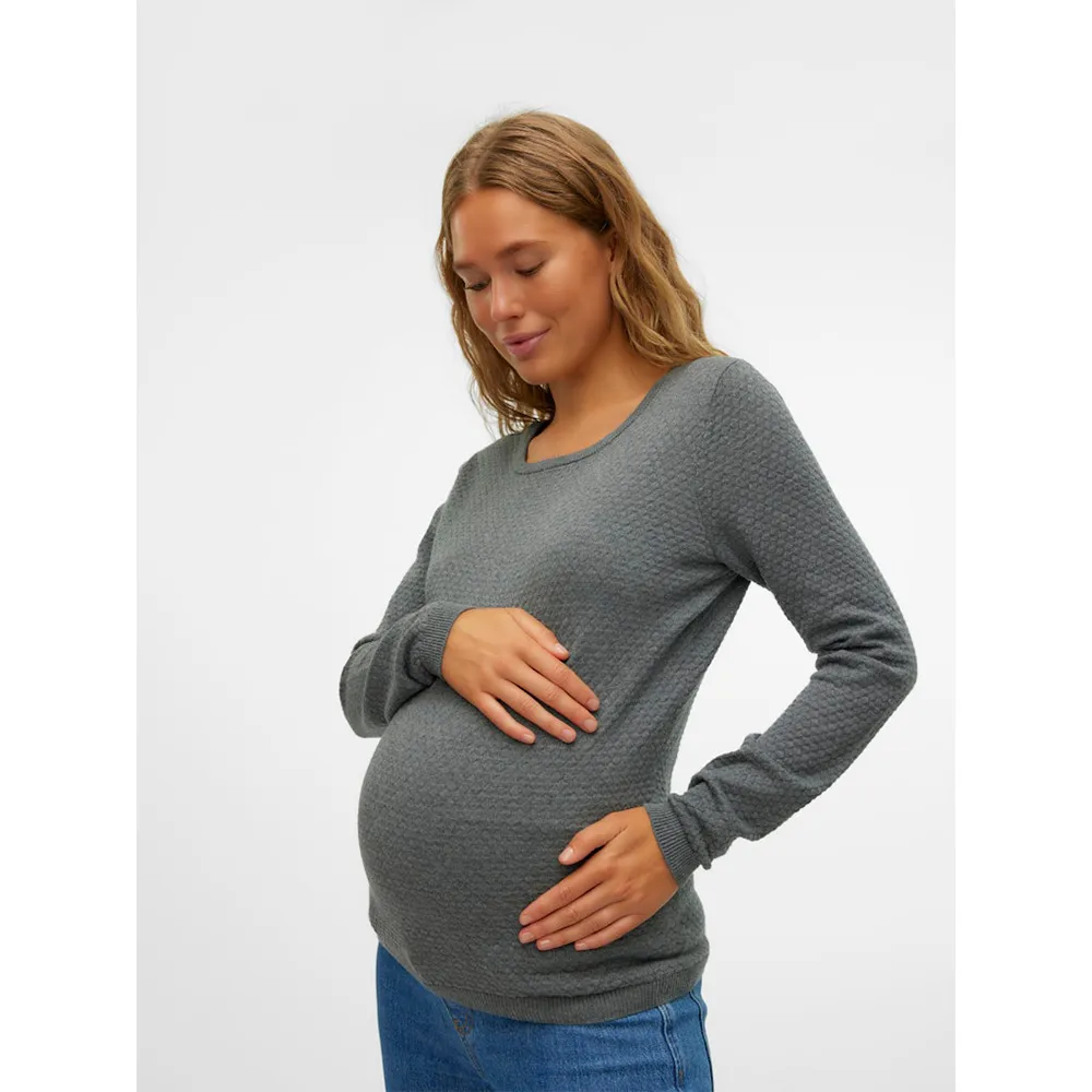 

Свитер Vero Moda Care Structure Maternity, серый