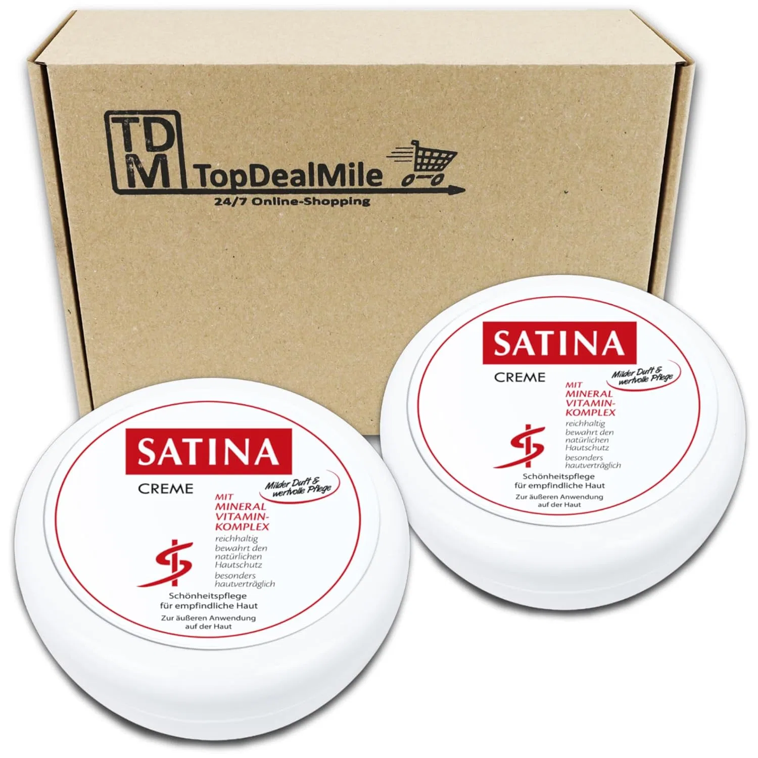 Крем для кожи Satina, 2 x 150 мл Topdealmile