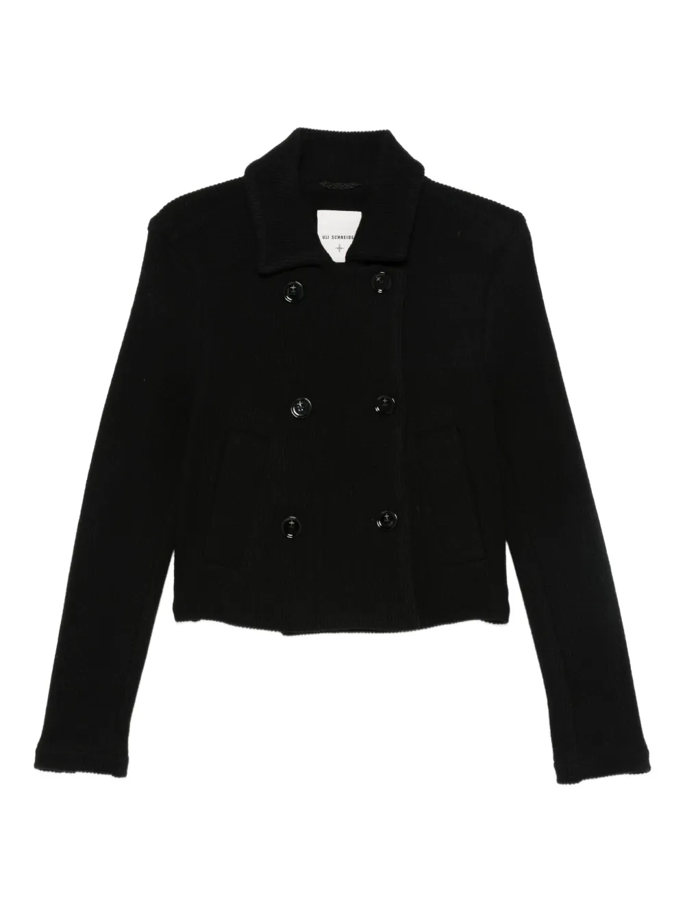 

Двубортный пиджак Uli Schneider, черный