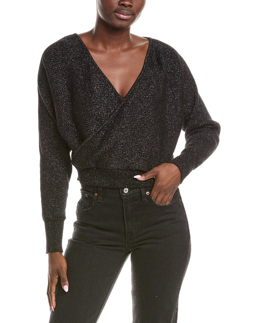 

Брод Кашемир Мейзи Люрекс Бэтвинг кашемировый свитер Brodie Cashmere, черный