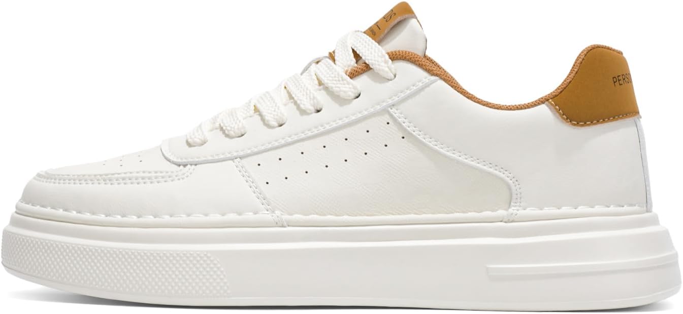 

Мужские модные кроссовки с дышащей подкладкой, амортизирующей подошвой, верх из зернистой кожи, ручная строчка, для бега и повседневной носки Lhyxu, Rice Dumpling