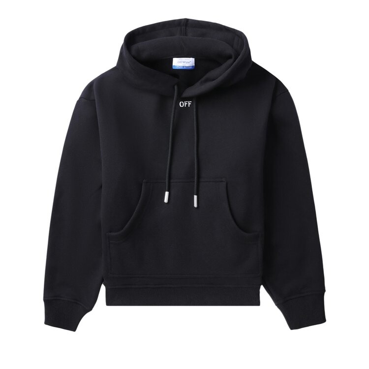 

Худи Off-White Off Stamp Round Over Hoodie, черный/белый