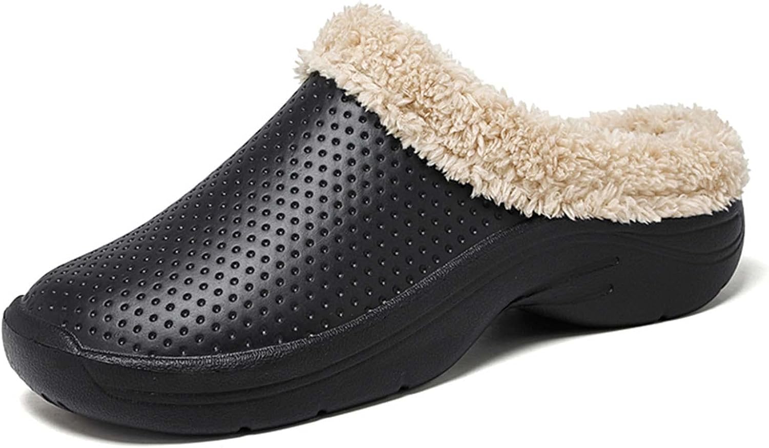 

Мужские и женские утепленные сабо CERYTHRINA с дышащей сетчатой подкладкой для дома и улицы, для прогулок и работы в саду, зимние тапочки, черный