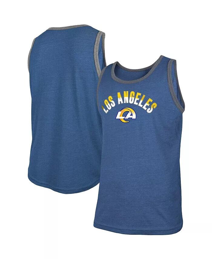 

Мужская майка с принтом Royal Los Angeles Rams Ringer Tri-Blend New Era