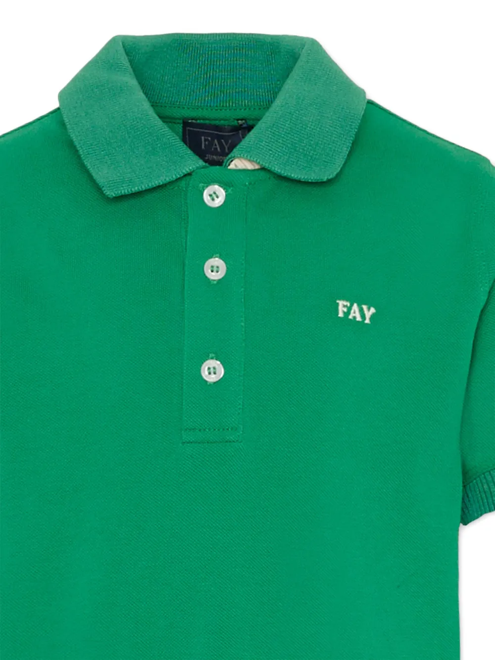 Рубашка поло с короткими рукавами Fay Kids, зеленый — фото 3