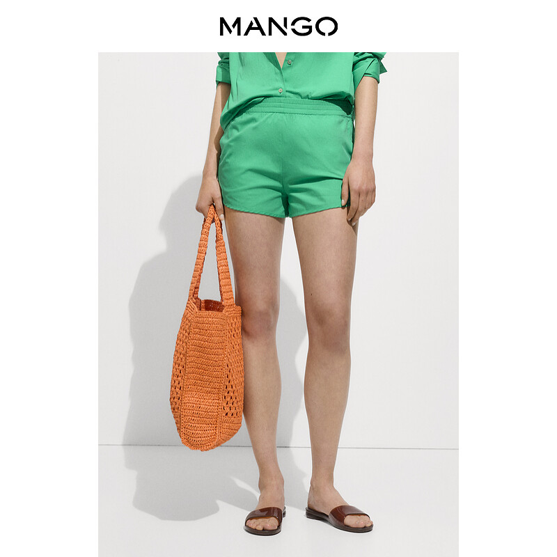 

Женские шорты Mango с эластичной резинкой на талии, зеленый