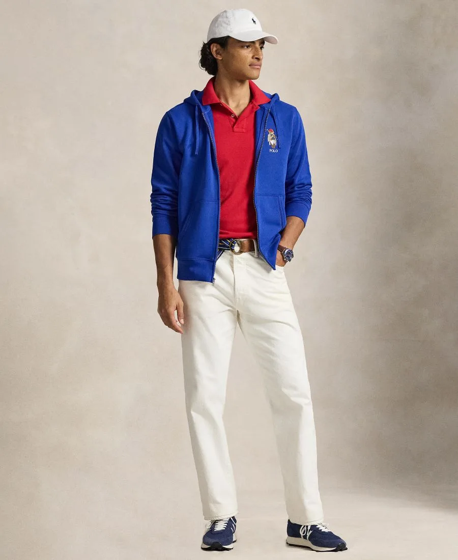 Мужская толстовка на молнии с изображением медведя Polo Ralph Lauren, Sapphire Star/Society Bear — фото 2