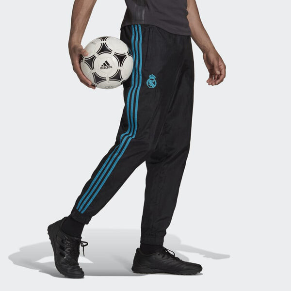 Штаны real madrid иконы тканые футбольные штаны Adidas, черный — фото 3