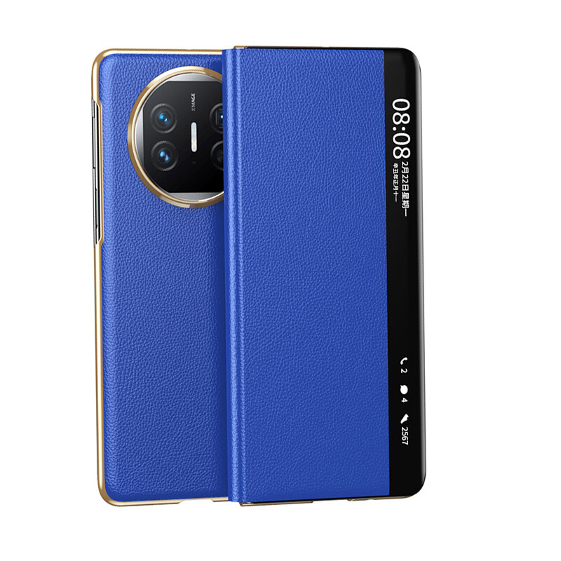 

Чехол для телефона Baohuguang Bao Huguang, Sapphire blue electroplated pebbled leather smart leather case