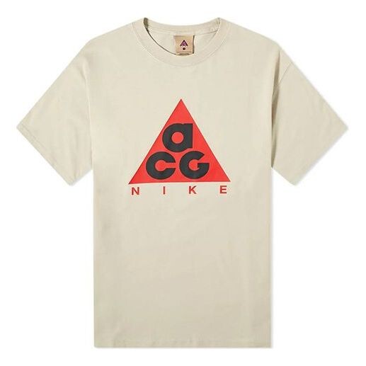 

Футболка acg giant log printing short sleeve khaki light khaki Nike, хаки