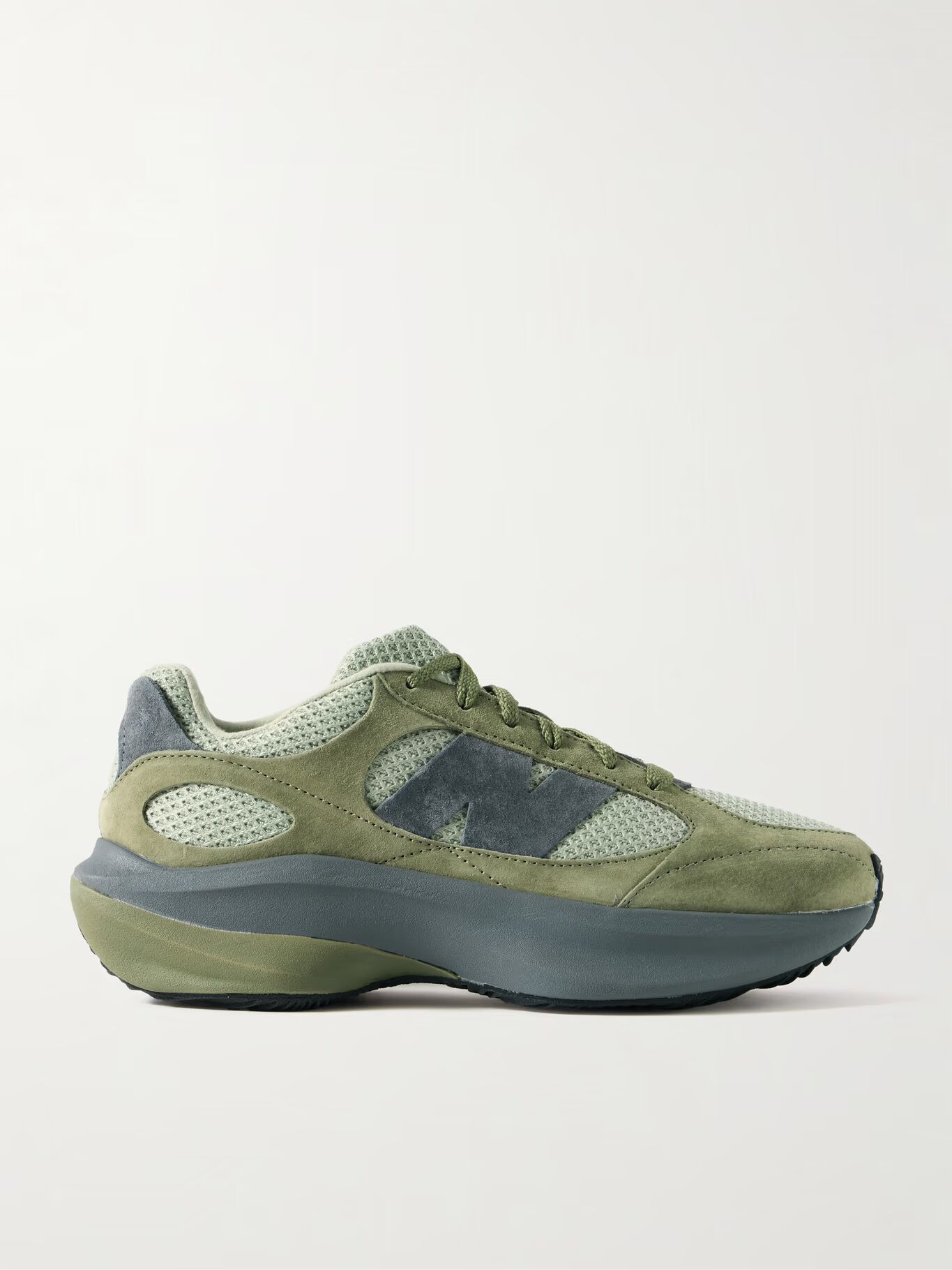 Кроссовки WRPD Runner из замши и сетки NEW BALANCE, хаки — фото 3