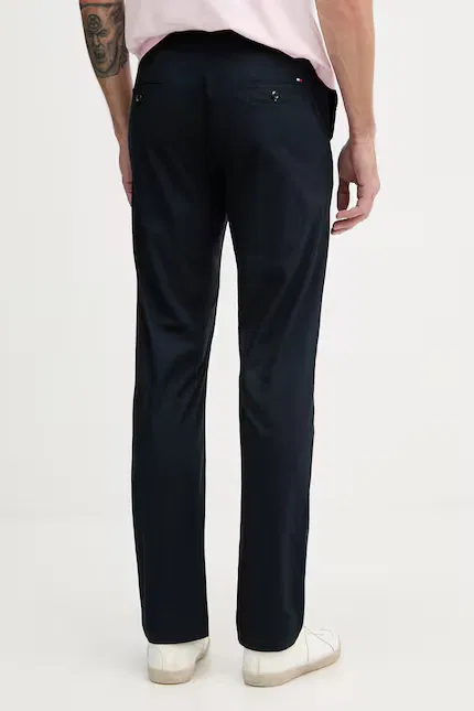 Брюки из материала slim fit Tommy Hilfiger, синий — фото 3