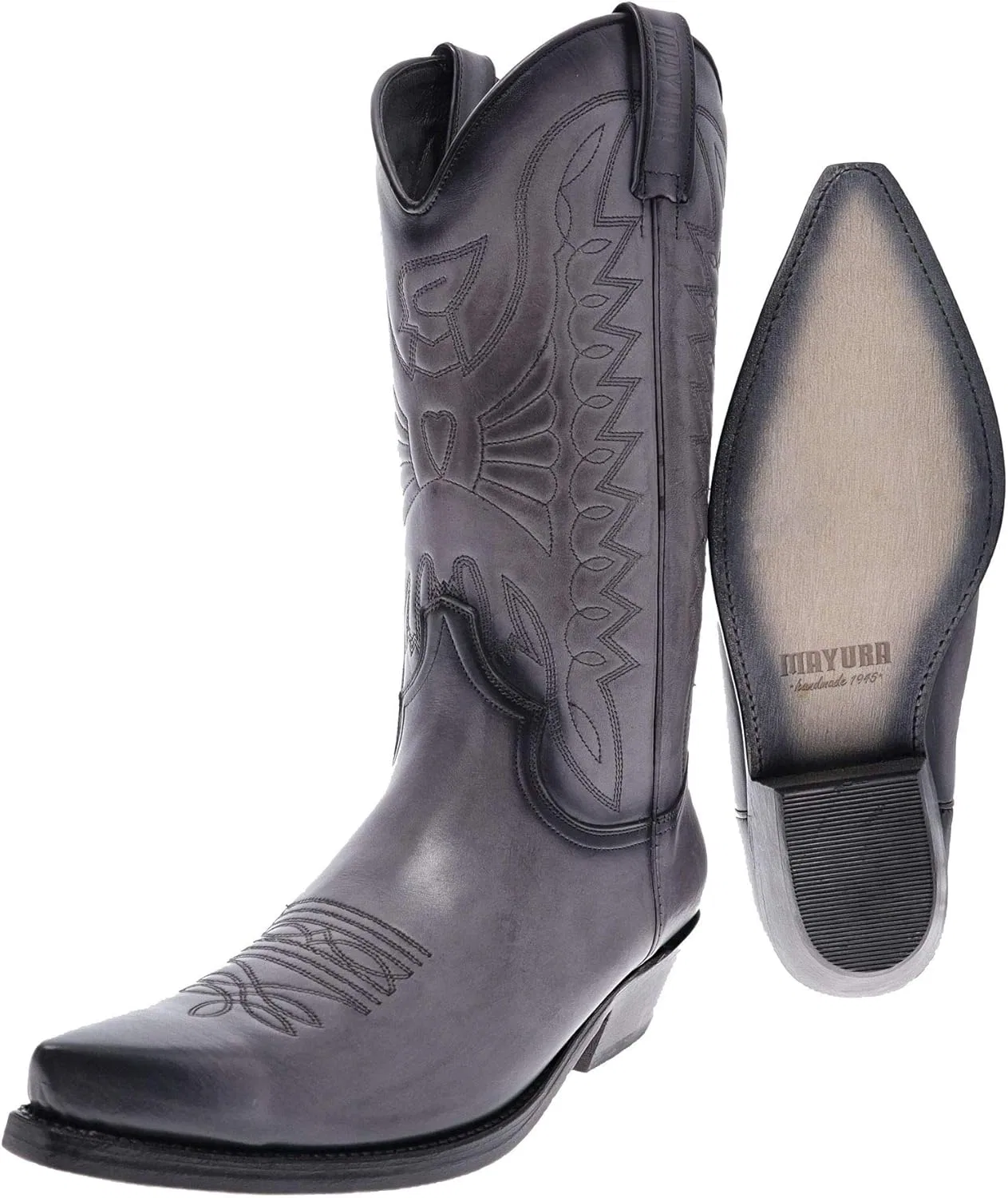 Mayura Boots Ковбойские ботинки Mayura, унисекс, модель 1920, серые, кожаные, серые — фото 4