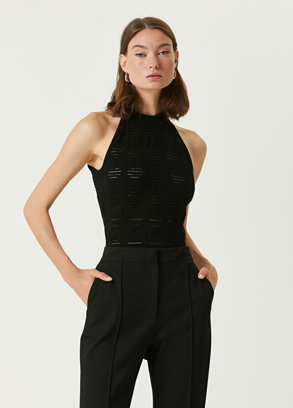 Текстурированное боди Balmain, черный