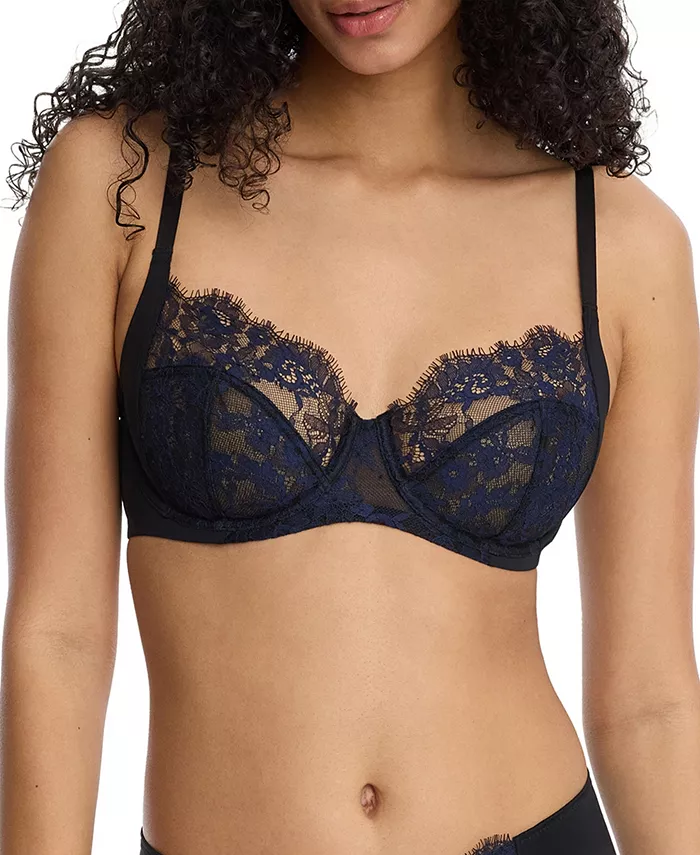 

Женский бюстгальтер Entice Lace с полным покрытием чашек и косточками Skarlett Blue, серый