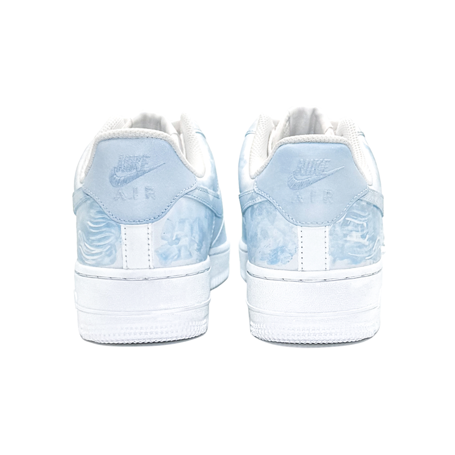 Air Force 1 Blue Sea, First Culture устойчивые к истиранию нескользящие низкие скейтборд кроссовки мужские blue white Nike, синий белый — фото 4