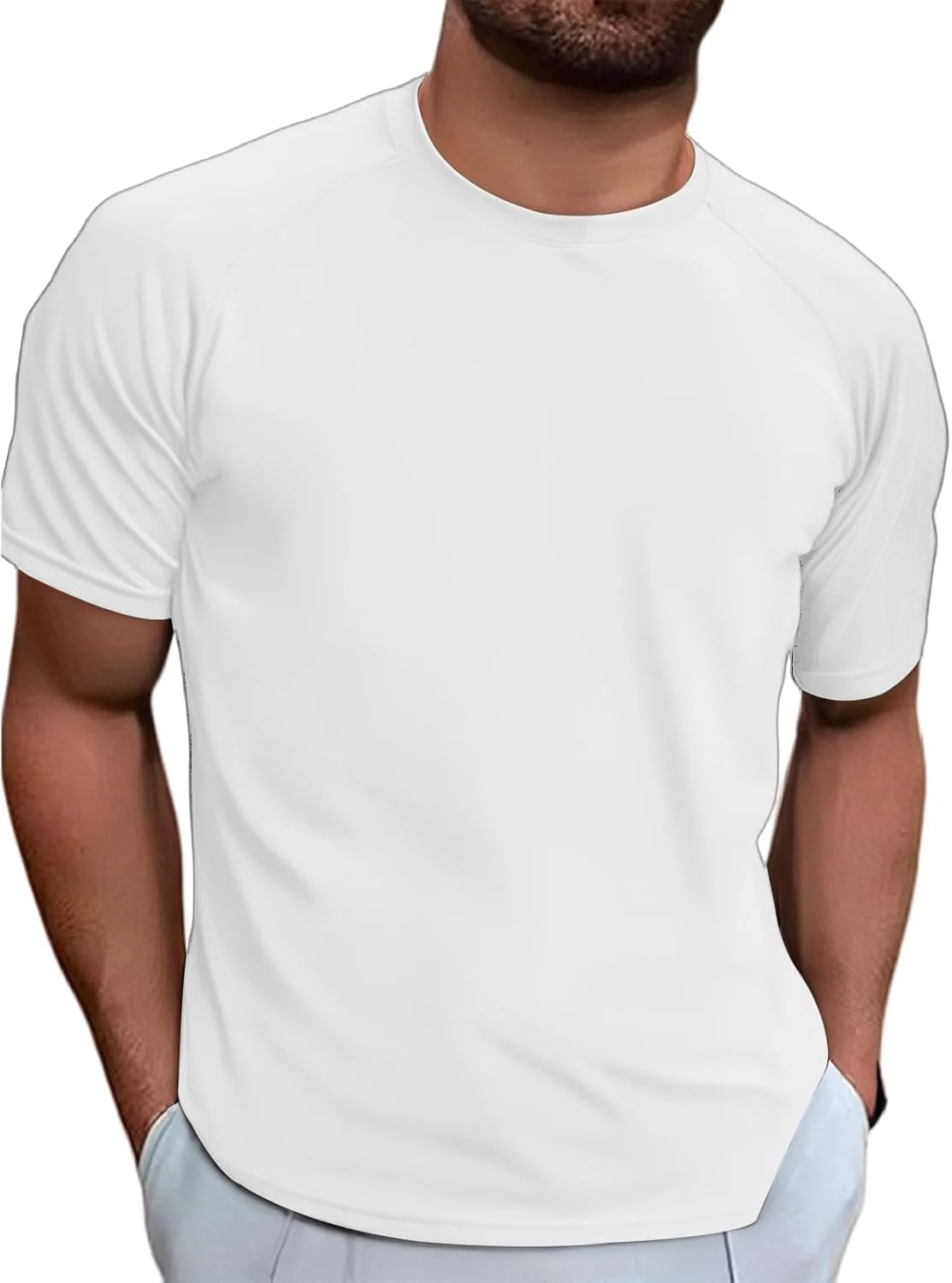 

Мужская футболка для бега с коротким рукавом, Moisture Wicking UPF 50+ для спорта и тренажерного зала CHXLQQX