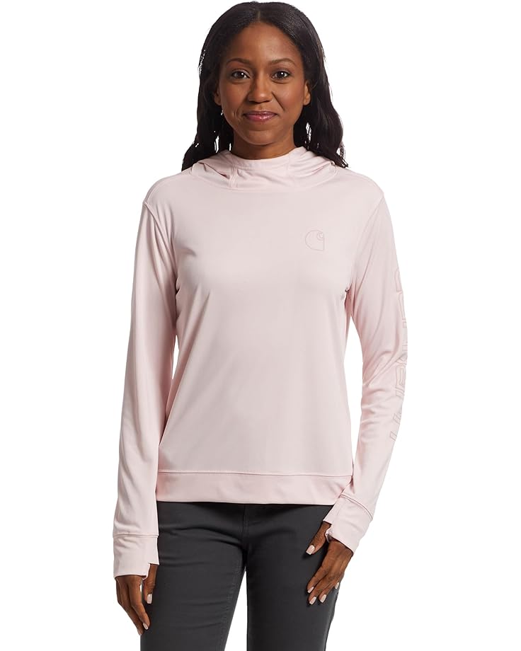 

Свитер Carhartt Force Sun Defender Lightweight Long-Sleeve Hooded Graphic T-shirt, цвет Soft Rose